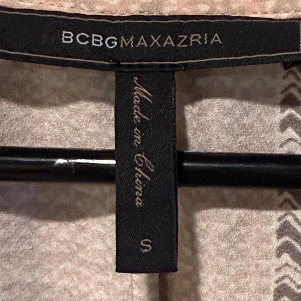 BCBGMAXAZRIA Geometric Print Shift Dress Swim‎ Coverup Pink Brown Small